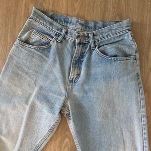 Wrangler vintage straight leg bum rip jeans